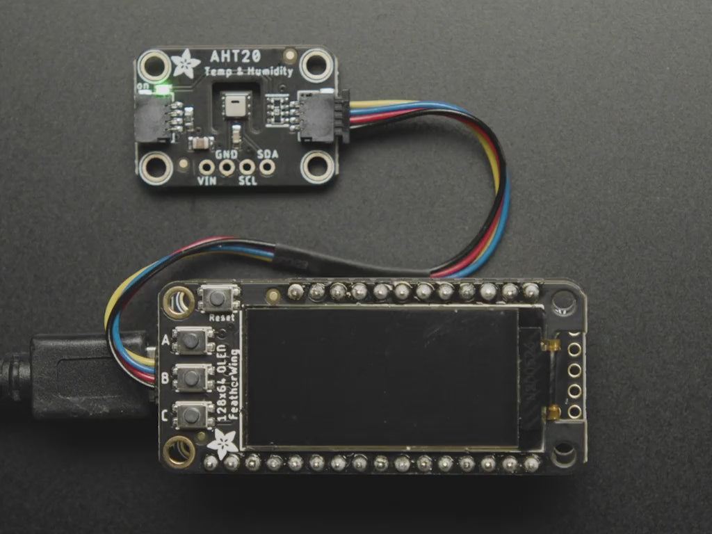 Adafruit FeatherWing OLED - 128x64 OLED Add-on For Feather - STEMMA QT / Qwiic