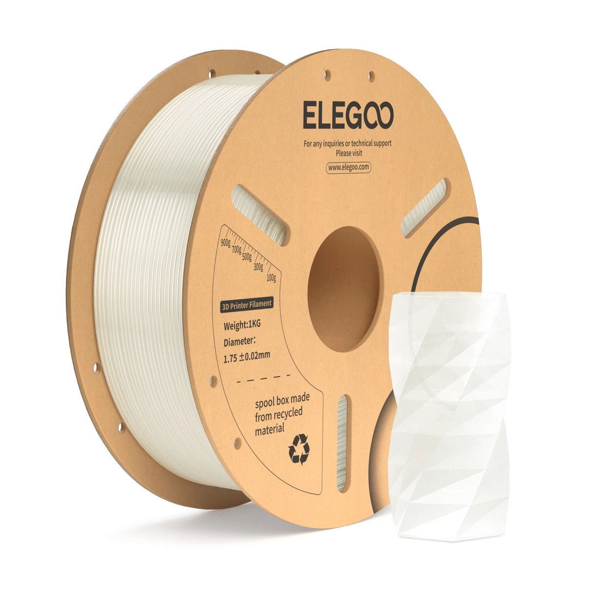 Elegoo PLA+ Translucent 1.75mm 1kg