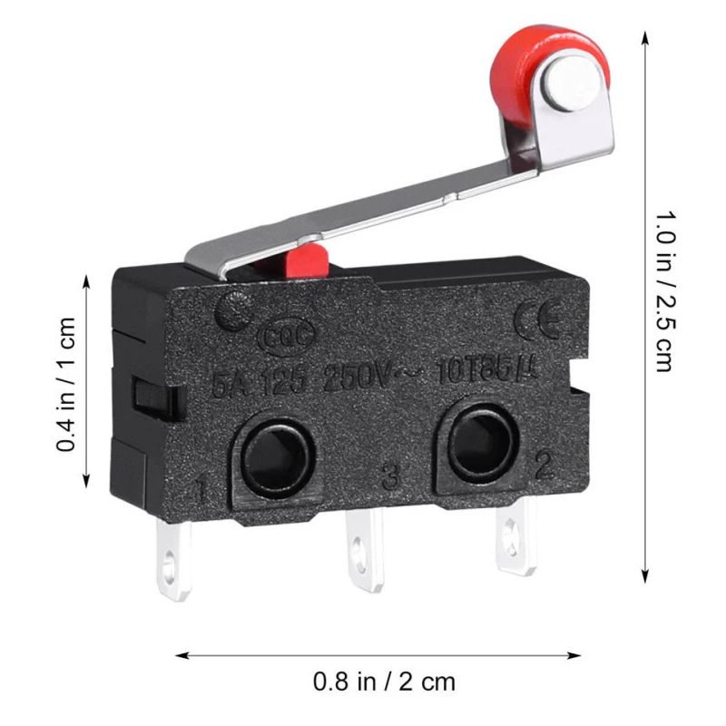 Mini Limit Switch Button Mini Limit Switch Australia | 5A 125/250V SPDT with Roller – Zaitronics