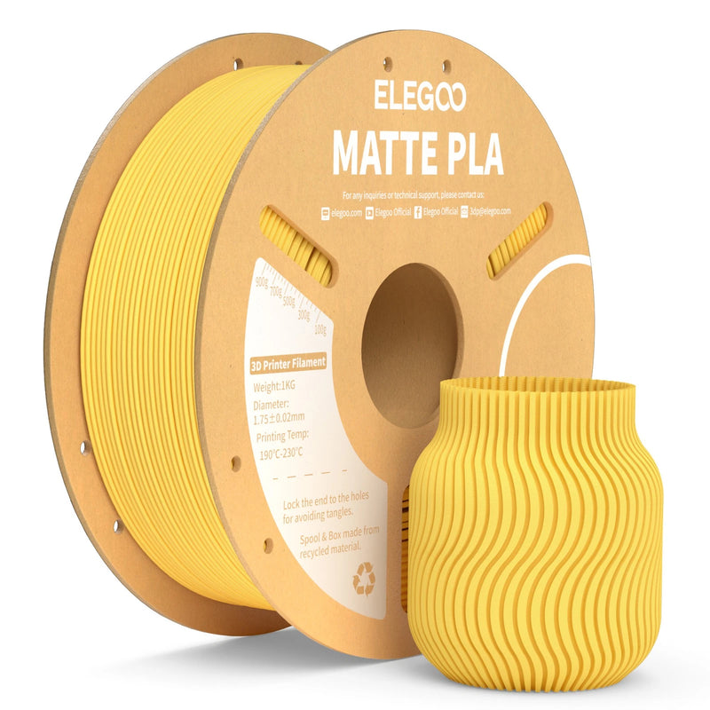 Elegoo Matte PLA Sunshine Yellow 1.75mm 1kg