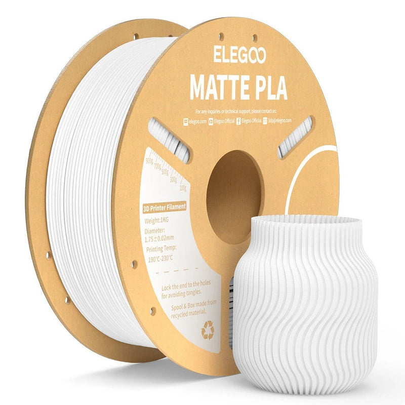Elegoo Matte PLA White 1.75mm 1kg