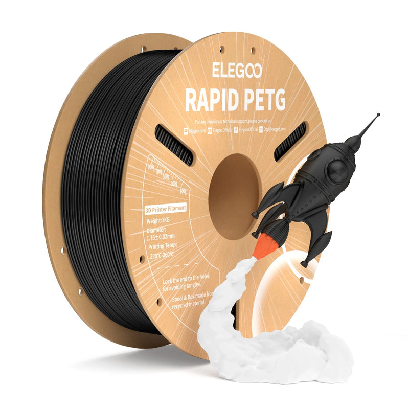 Elegoo Rapid PETG Black 1.75mm 1kg