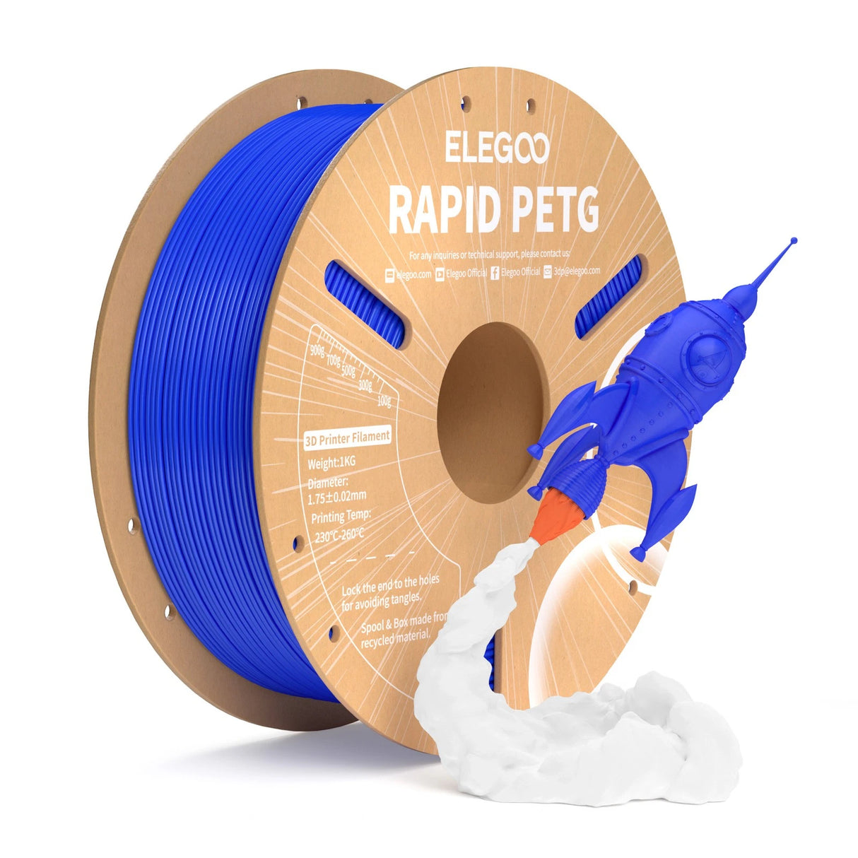 Elegoo Rapid PETG Blue 1.75mm 1kg