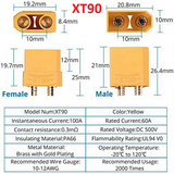 XT90 Male Female Connector Pairs